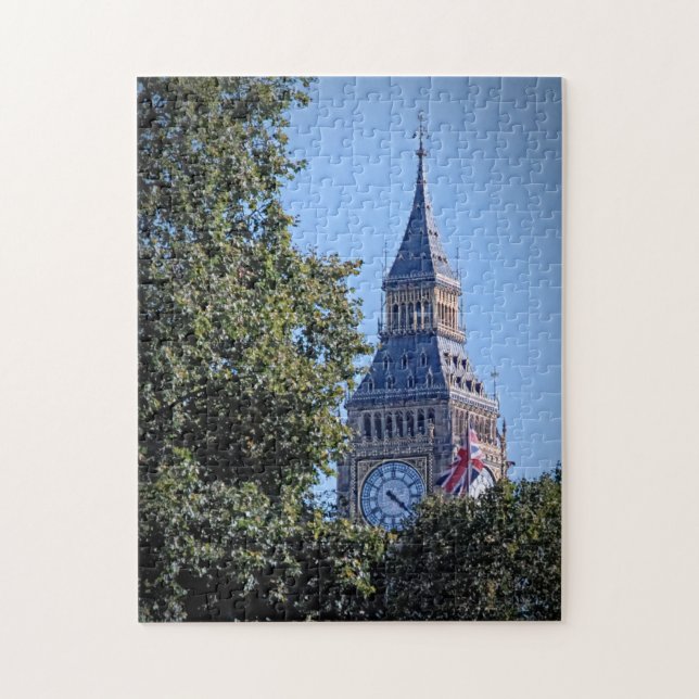 Big Ben Peeking Through the Trees - 11x14 - 252 pc Jigsaw Puzzle (Vertical)