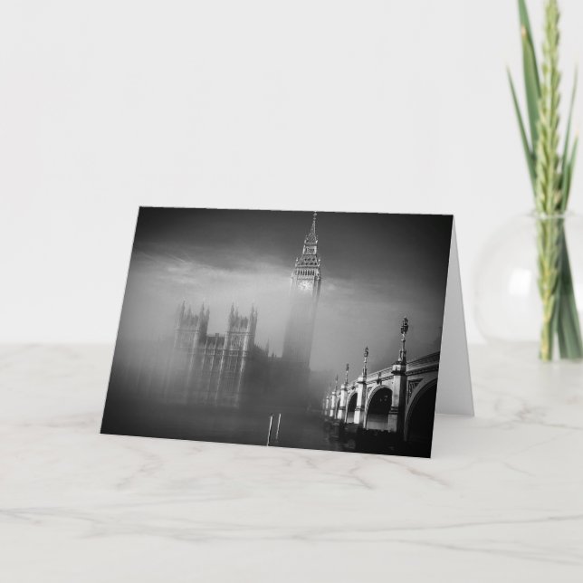 Big Ben Through The Fog Card (Front)