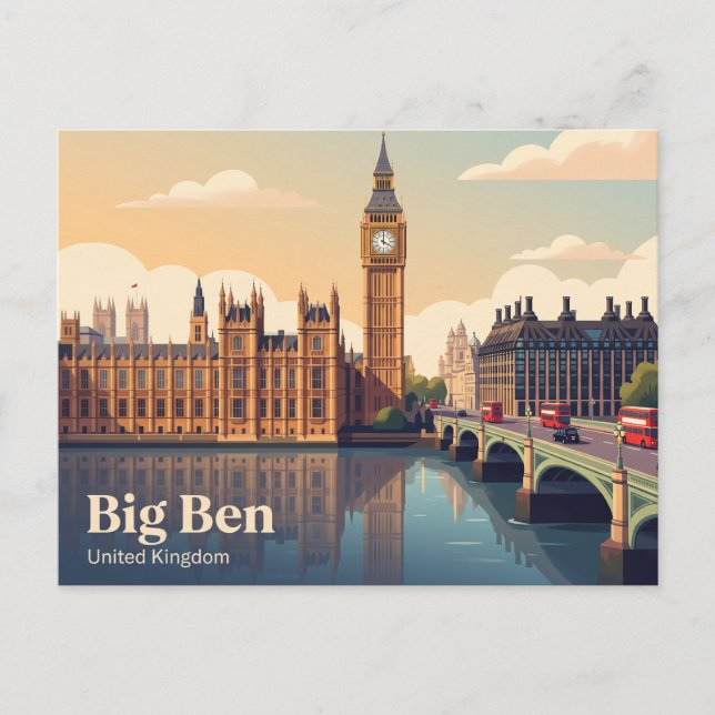 Big Ben United Kingdom Postcard (Front)