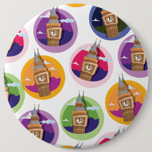 Big Ben Westminster Clock Tower 6 Cm Round Badge