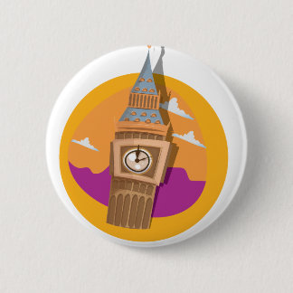 Big Ben Westminster Clock Tower 6 Cm Round Badge