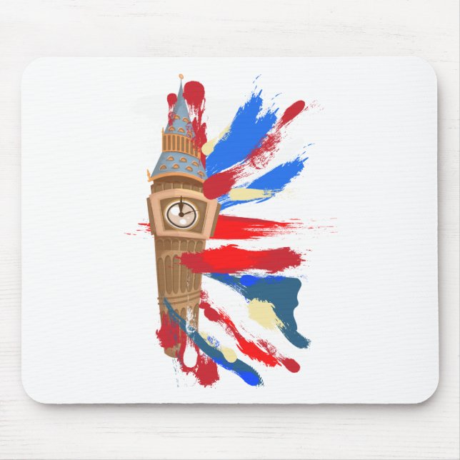 Big Ben Westminster Clock Tower Mouse Mat (Front)
