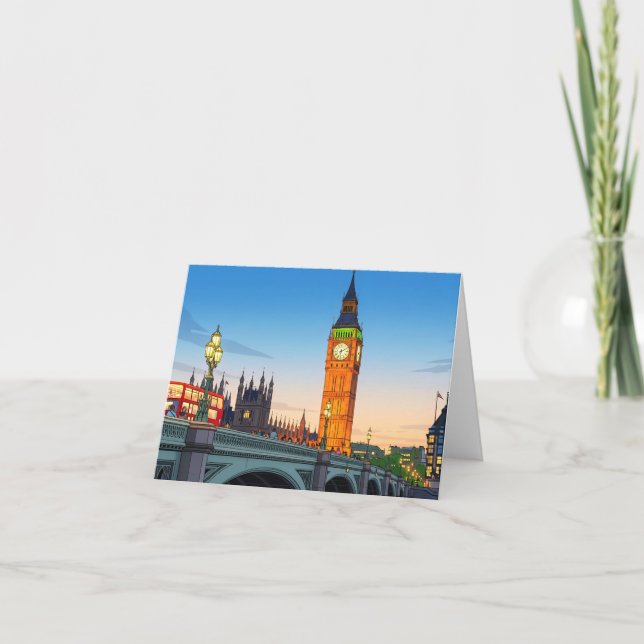 Big Ben Westminster view greeting card (Front)