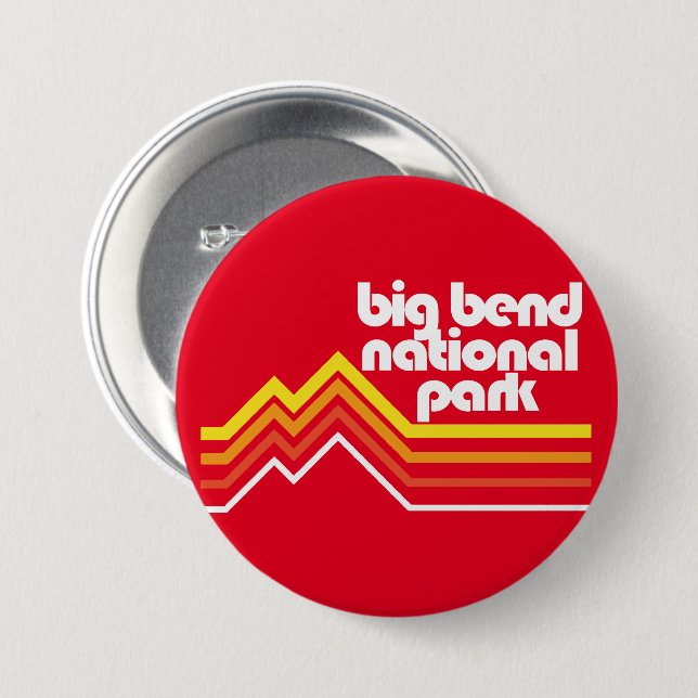 Big Bend National Park 7.5 Cm Round Badge (Front & Back)