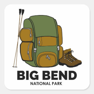 Big Bend National Park Backpack Square Sticker