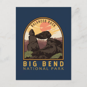 Big Bend National Park Balanced Rock Emblem Postcard