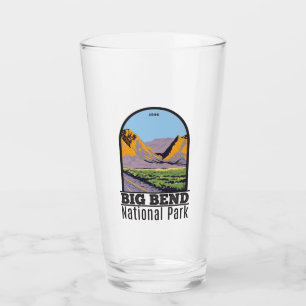 Big Bend National Park Chisos Mountains Vintage Glass