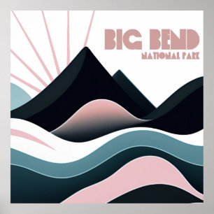 Big Bend National Park Coloured Hills Poster