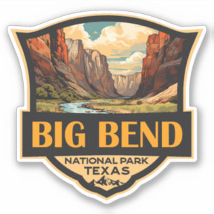 Big Bend National Park Illustration Retro Badge