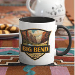 Big Bend National Park Illustration Retro Badge Mug<br><div class="desc">Big Bend vintage vector design. Big Bend National Park is in southwest Texas and includes the entire Chisos mountain range and a large swath of the Chihuahuan Desert.</div>