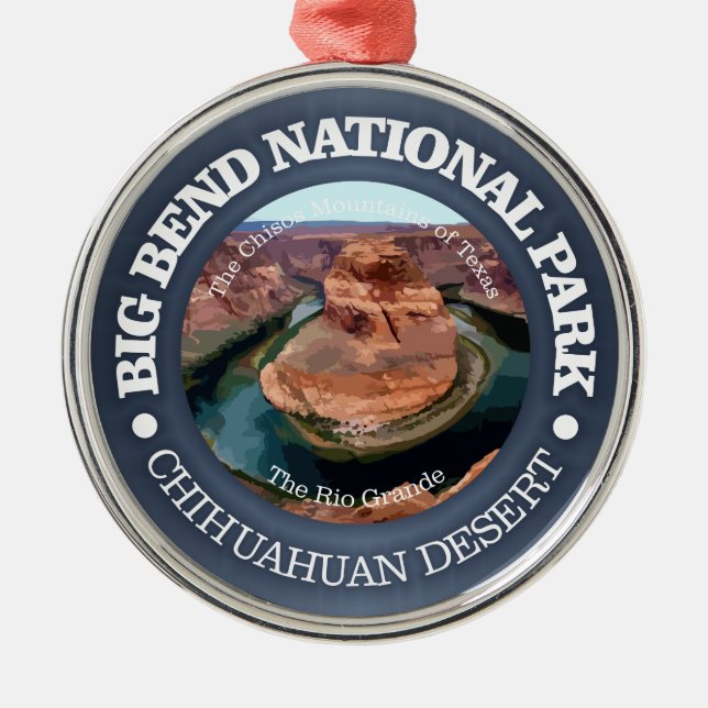 Big Bend National Park Metal Tree Decoration (Front)