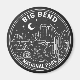 Big Bend National Park Monoline  Magnet