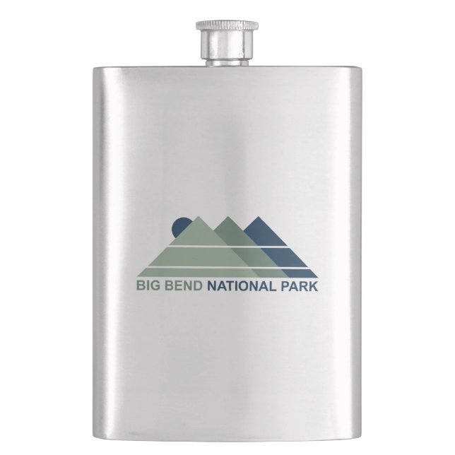 Big Bend National Park Mountain Sun Hip Flask (Front)