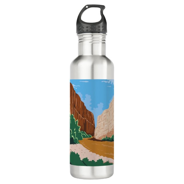 Big Bend National Park of Rio Grande Río Bravo 710 Ml Water Bottle (Front)