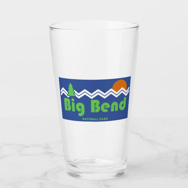 Big Bend National Park Retro Glass (Front)