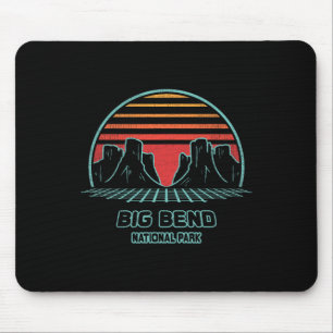 Big Bend National Park Retro Hiking Vintage 80s St Mouse Mat