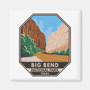 Big Bend National Park Rio Grande Vintage Magnet