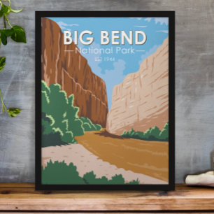 Big Bend National Park Rio Grande Vintage  Poster