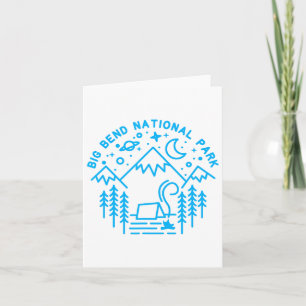 Big Bend National Park Shirt Camping Line Art Hiki Card