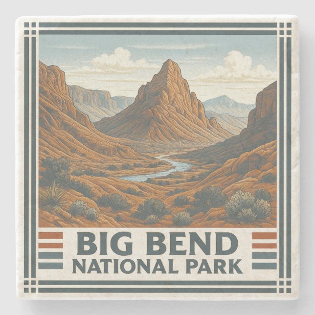 Big Bend National Park  Stone Coaster (Front)