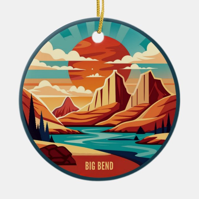 Big Bend National Park Texas  Ceramic Tree Decoration (Front)