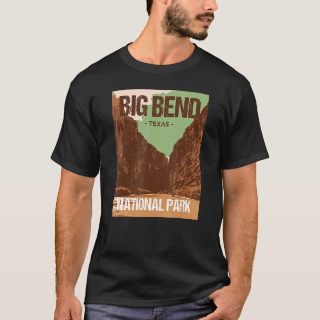 Big Bend National Park Texas Poster Design T-Shirt (Front)