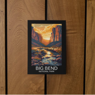 Big Bend National Park Texas Retro Travel Postcard