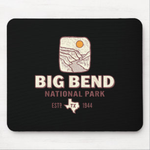 Big bend national park texas travel retro mouse mat