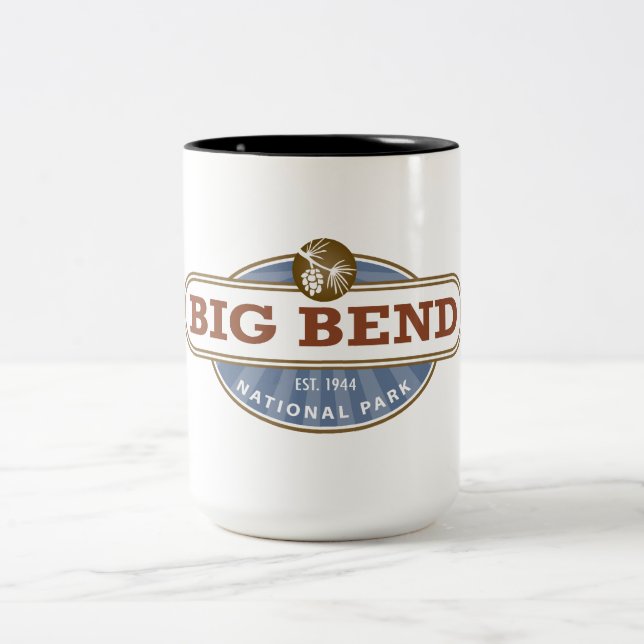 Big Bend National Park Texas Two-Tone Coffee Mug (Center)