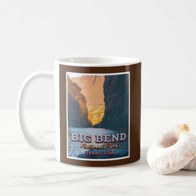 BIG BEND NATIONAL PARK - TEXAS USA COFFEE MUG (With Donut)