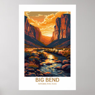 Big Bend National Park Texas USA National Parks Poster