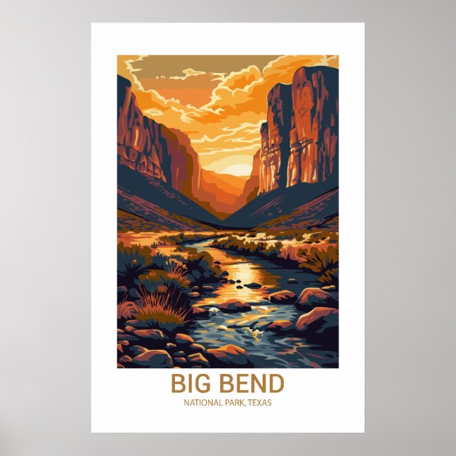 Big Bend National Park Texas USA National Parks Poster (Front)