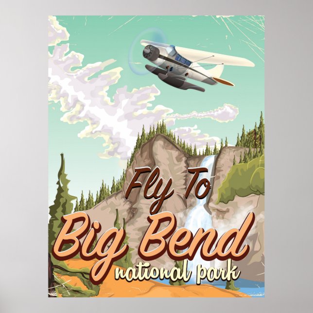 Big bend national park vintage travel poster (Front)