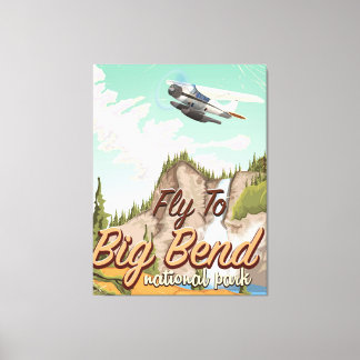 Big bend national park vintage travel poster canvas print