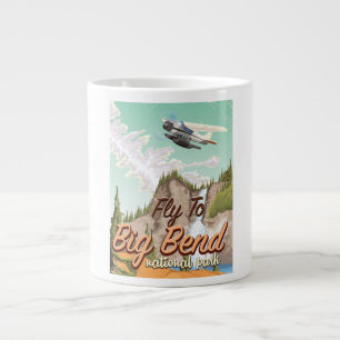 Big bend national park vintage travel poster large coffee mug
