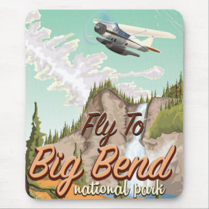 Big bend national park vintage travel poster mouse mat