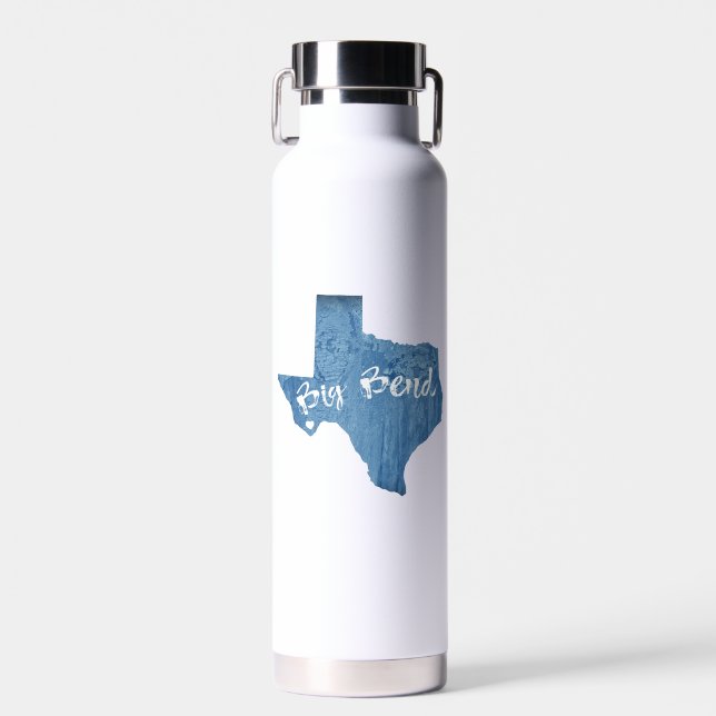 Big Bend National Park Wood Grain Water Bottle (Front)