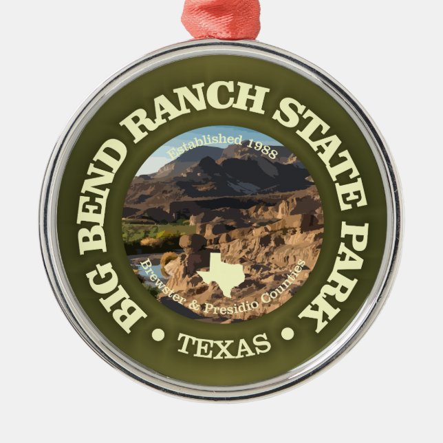 Big Bend Ranch SP Metal Tree Decoration (Front)