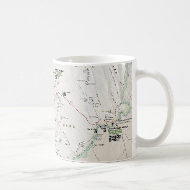 Big Bend (Texas) map mug (Right)