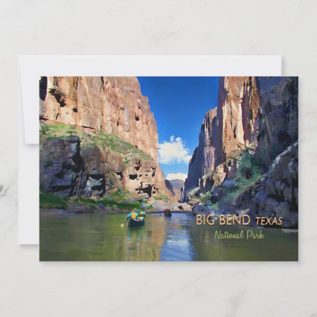 Big Bend Texas National Park Mariscal Canyon Invitation (Front)