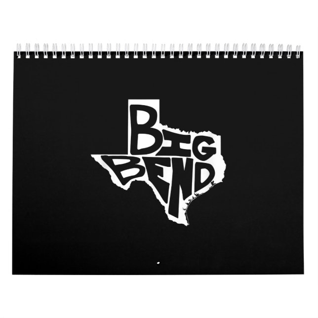 Big Bend West Texas Hiking Retro Vintage Calendar (Cover)