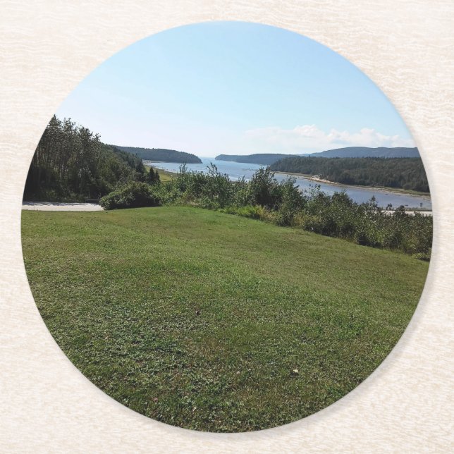 big bergerian village north coast round paper coaster (Front)