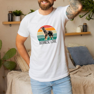 Big Bernese Love: Retro Circle Tee for Dog Enthusi