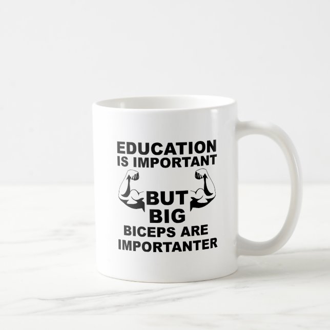 Big Biceps Importanter Funny Mug (Right)
