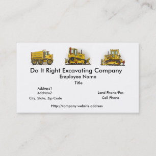 Big Big Bulldozer Dozer Business Cards