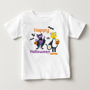 Big Bird and Count   Happy Halloween Baby T-Shirt
