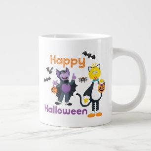 Big Bird and Count Happy Halloween Large Coffee Mug