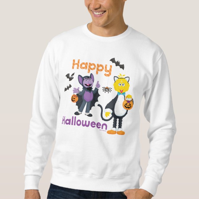Big Bird and Count | Happy Halloween Sweatshirt (Front)