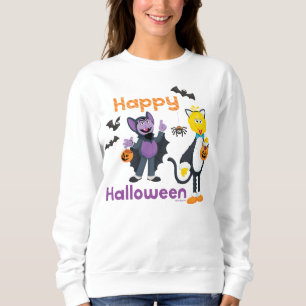 Big Bird and Count   Happy Halloween Sweatshirt