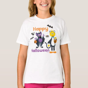 Big Bird and Count   Happy Halloween T-Shirt